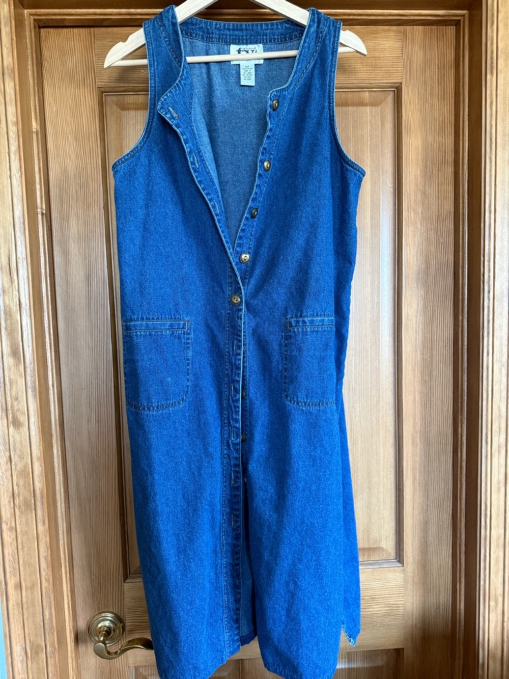 Vintage Button-Front Denim Dress